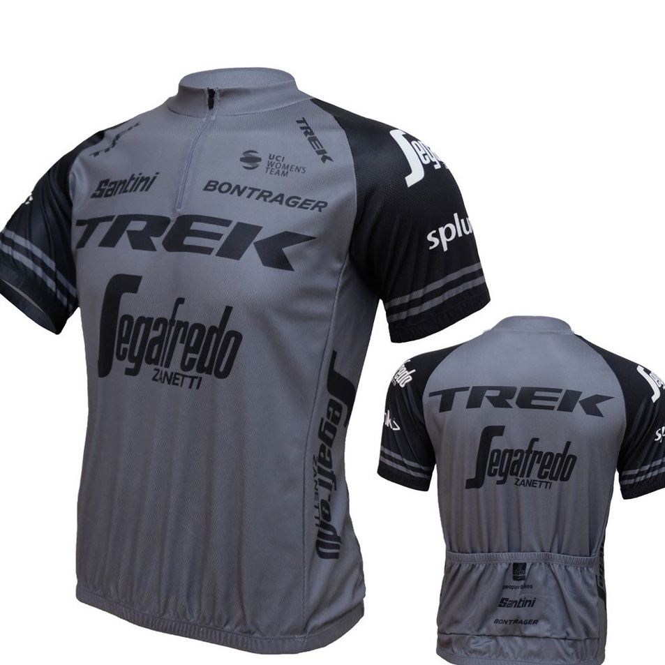 Stock Terkini  Kaos Jersey Sepeda TREK Road Bike Baju Sepeda Lengan Pendek