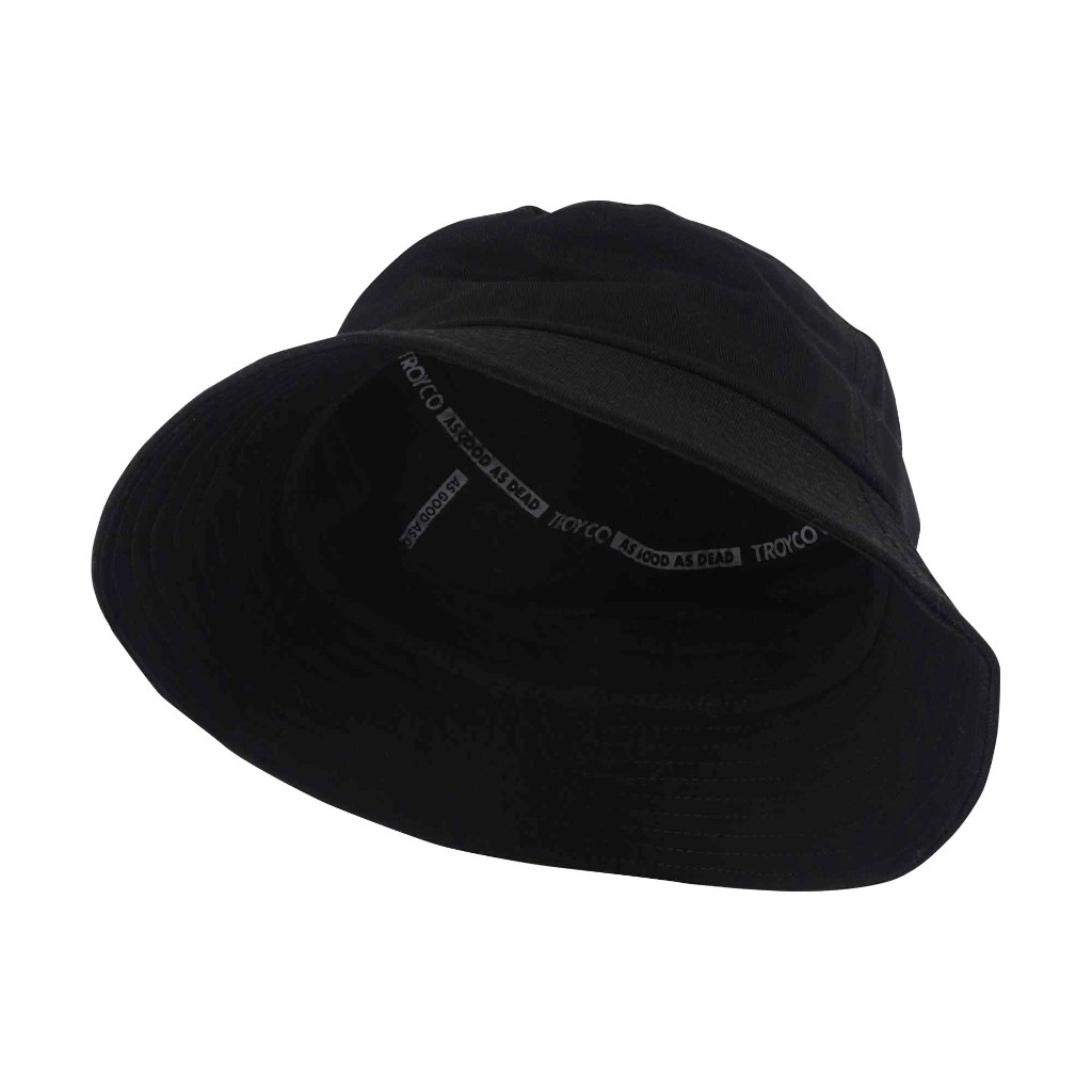 Troy Company Bucket Hat Topi Hitam Taper BH 2517