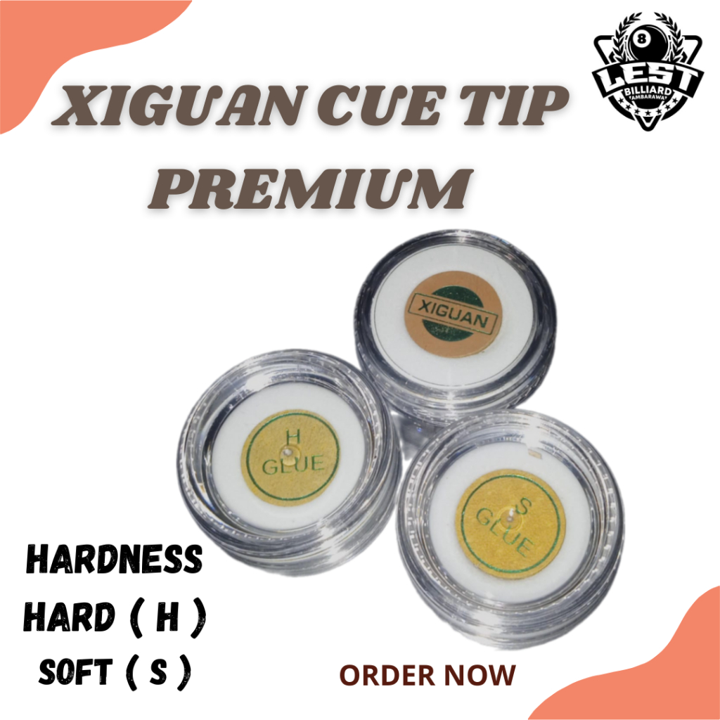 Xiguan Cue Tip Premium - Tip Billiard - Tip Stik Billiard - Billiard - 14mm