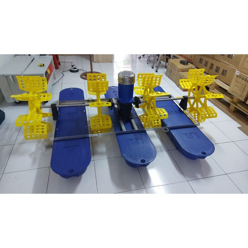 Kincir tambak type 2hp/1phase (220v) model 4 kincir dan 3 pelampung