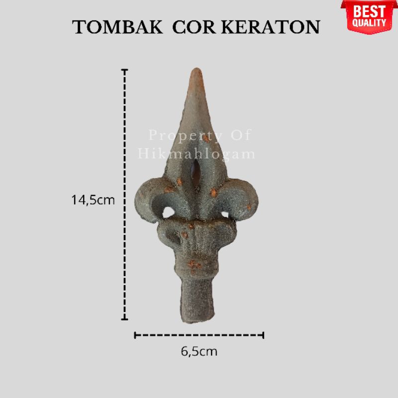 Ornamen Pagar Tombak Besi Cor Model Keraton