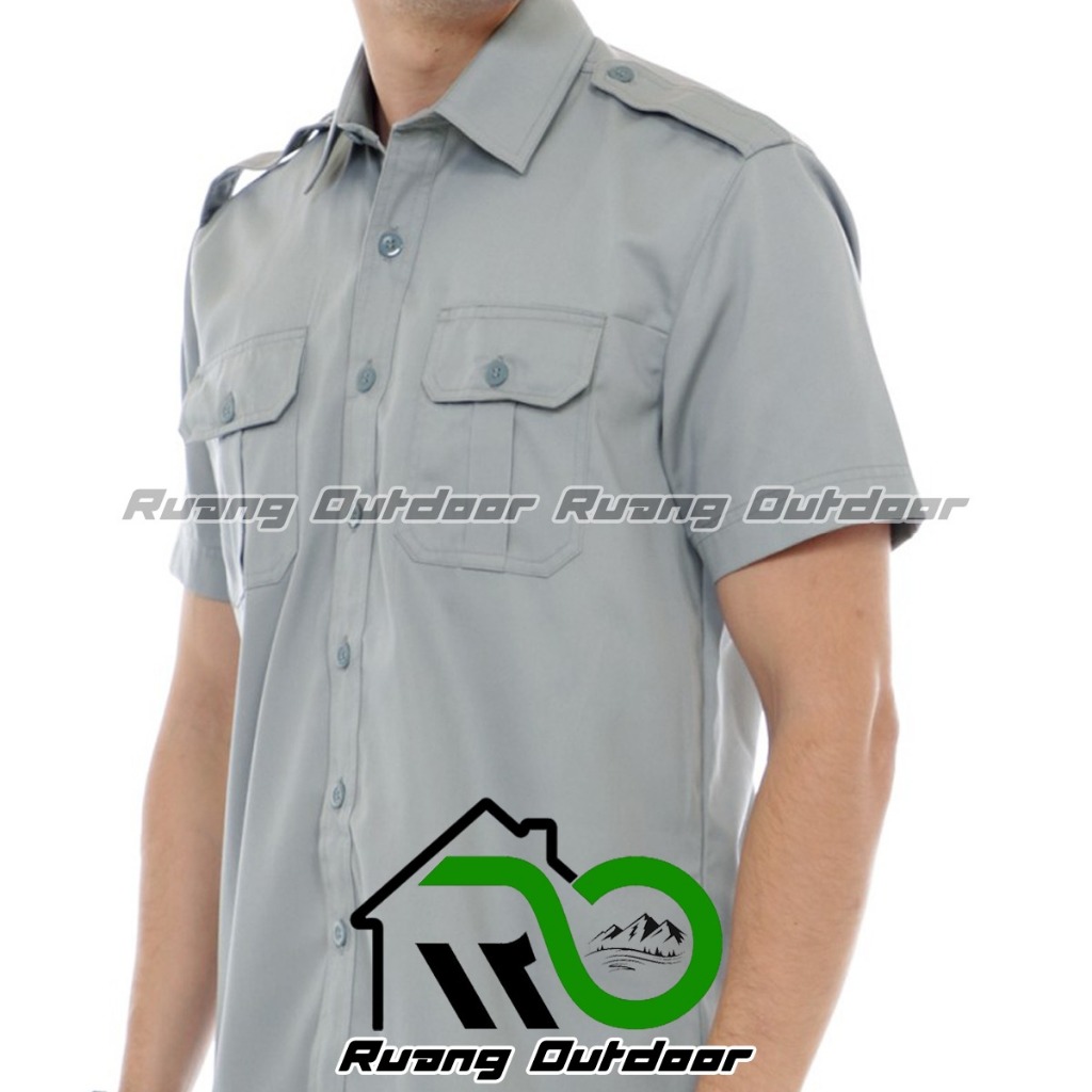 POI Kemeja PDL Pendek Jumbo - Baju Kemeja PDL PDH Lapangan Lengan Pendek - Pakaian Atasan Seragam
