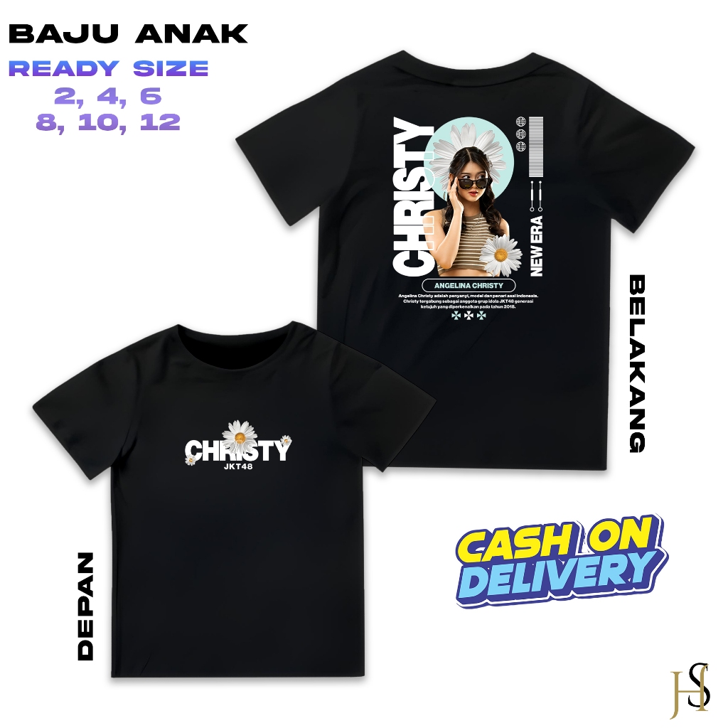 HOSINSHOP - KAOS CHRISTY JKT48 NEW ERA - KAOS ANAK - TSHIRT MEMBER JKT 48 NEW ERA - BAJU ANAK