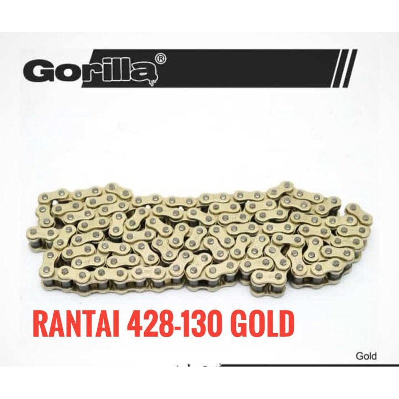 RANTAI MOTOR RANTAI GORILLA GOLD 428-130 RANTAI MOTOR RACING