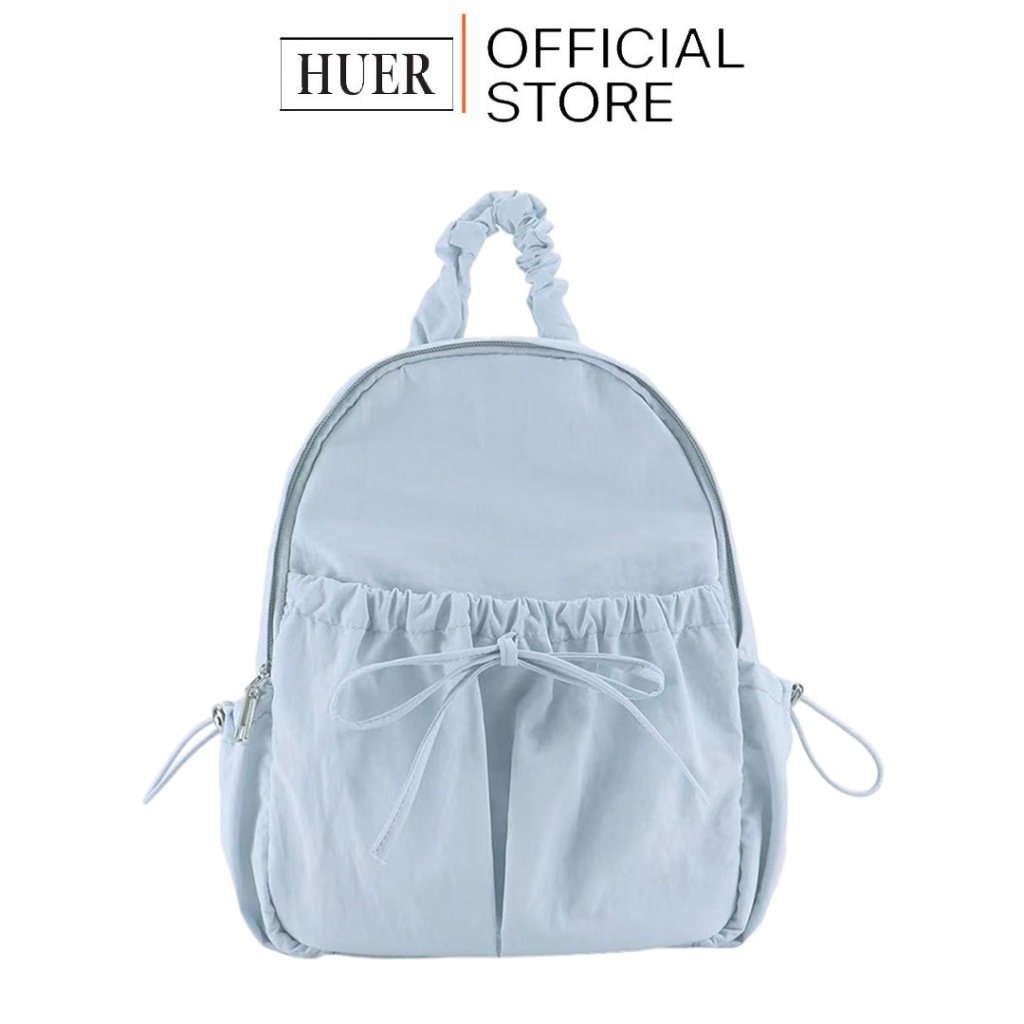 HUER ~ Tas Wanita Fonere Nylon Lightweight Small Backpack 9548-001 #0625