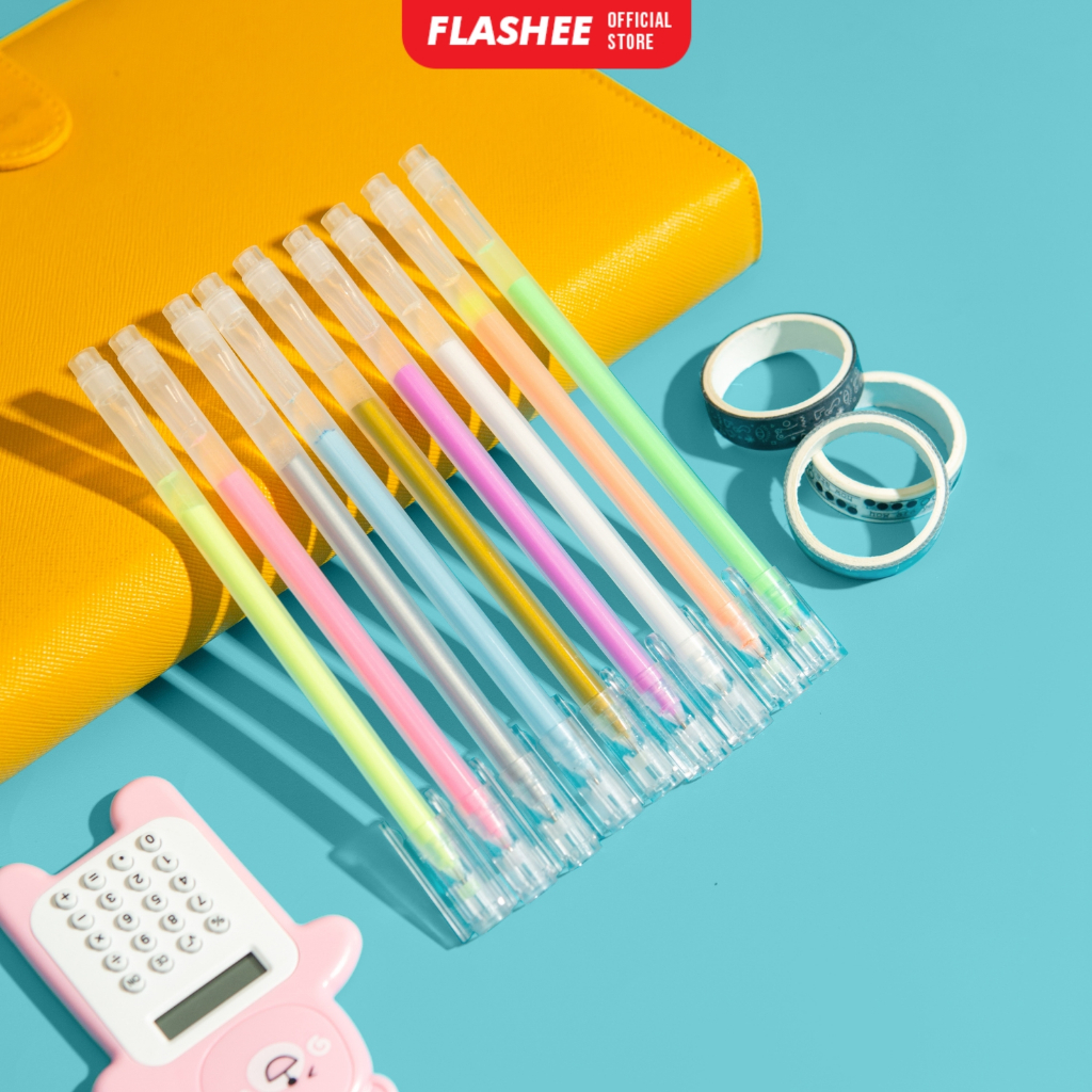 Flashee Pulpen Narita Gel Color Gel ColorUp! Gel Pen Pena Gel Warna Warni Gel Pen 0,5 mm Needle Tip