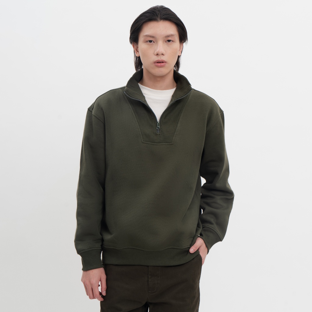 M231 Ribbed Half Zip Sweatshirt 0183