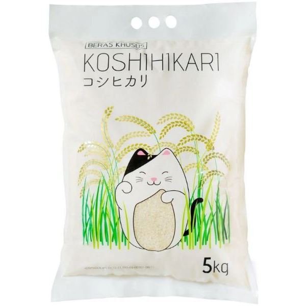 

Koshihikari Rice Beras Jepang 5kg / Beras Pulen Jepang / Japanese Rice / Beras untuk Sushi