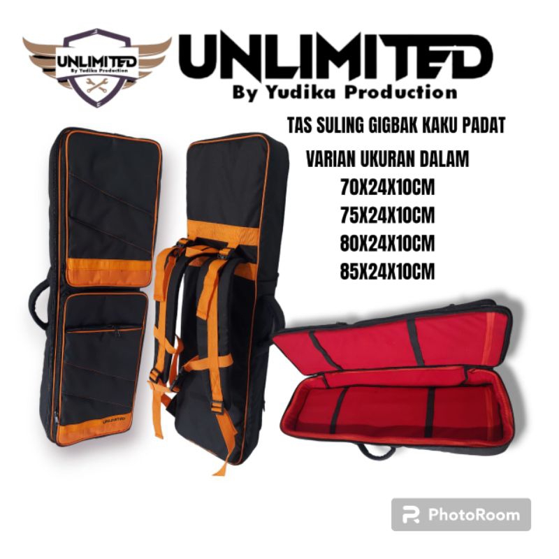 tas suling bambu  gigbag varian oren 70/75/80/85cm