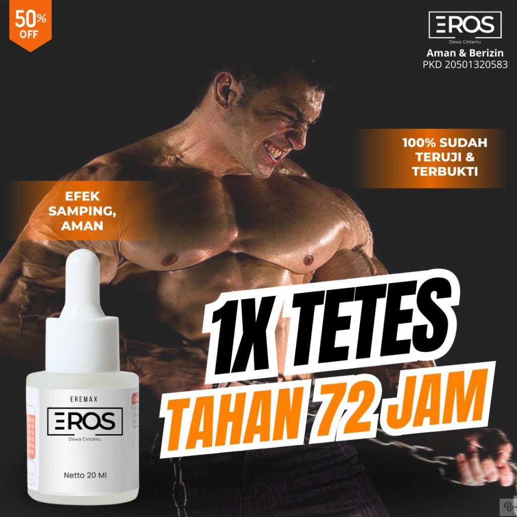 (Asli Terjamin) Eros Tetes Pria Perkasa Original Vitalitas Pria Kuat Tahan Lama