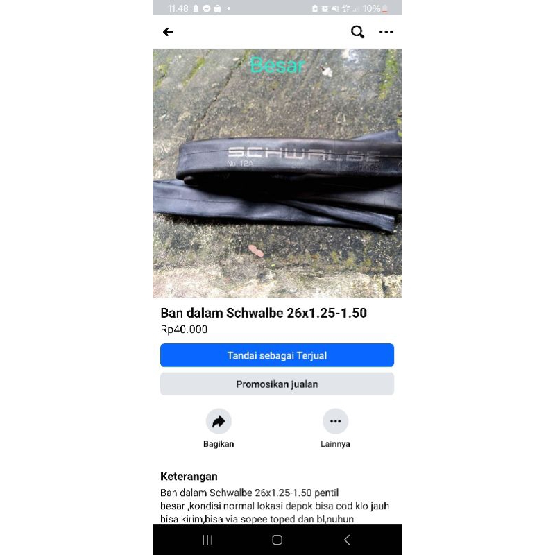 Ban dalam schwalbe 26