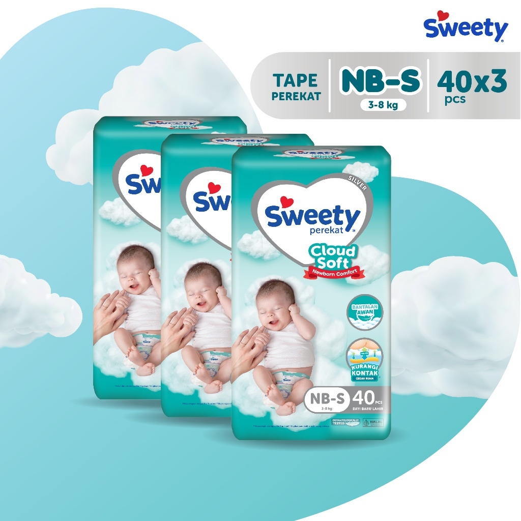 Sweety Silver Perekat Tape Popok Bayi Perekat NBS40/NBS20 Popok Bayi Perekat Pempes Murah NBS 40 / N
