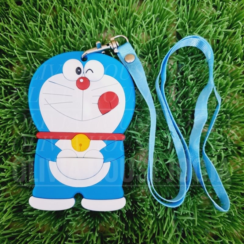 

ID Card Holder Tali Doraemon Silikon Biru Gantungan ID Card Doraemon Card Set Holder Doraemon