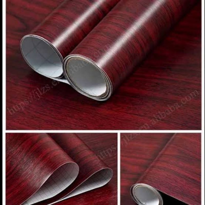 Wallpaper Sticker Dinding Motif Dan Karakter GH051 Ukuran 8-9 Meter Serat Kayu Merah Termurah