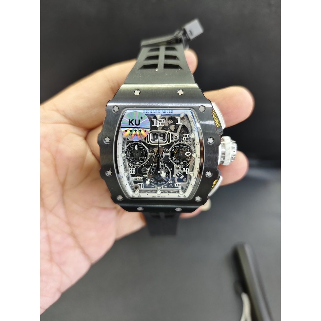 JAM TANGAN RICHARD MILLE CLONE 1:1 RM 11-03 LIMITED EDITION FULLSET BOX / NEW MEN LUXURY WATCH / JAM