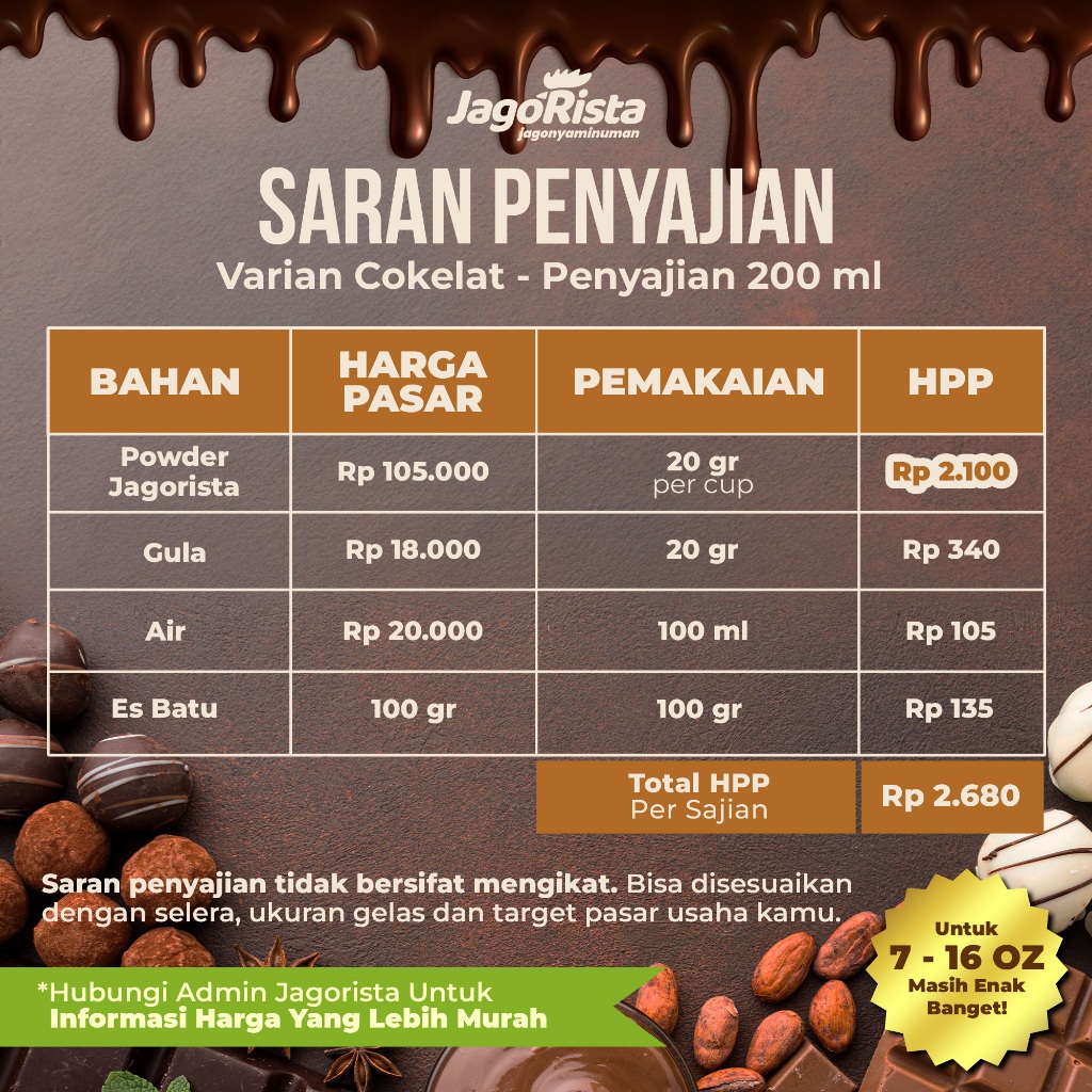 

Ay00! Jagorista Bubuk Minuman Redvelvet 1 KG GOLD