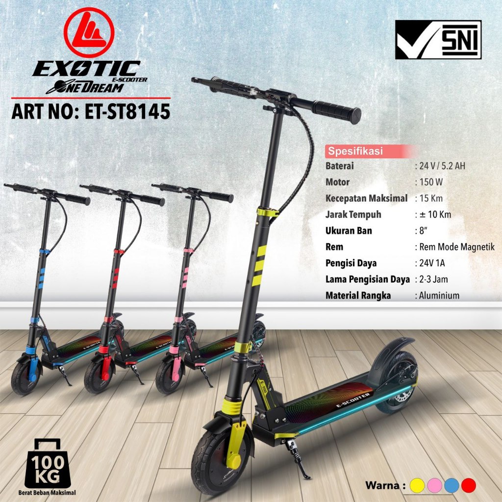 scooter listrik skuter exotic et st 8145