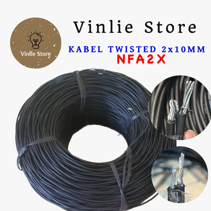 Kabel SR 2x10mm / Kabel Twisted / Kabel PLN / Kabel Tic NFA2x 2x10 mm