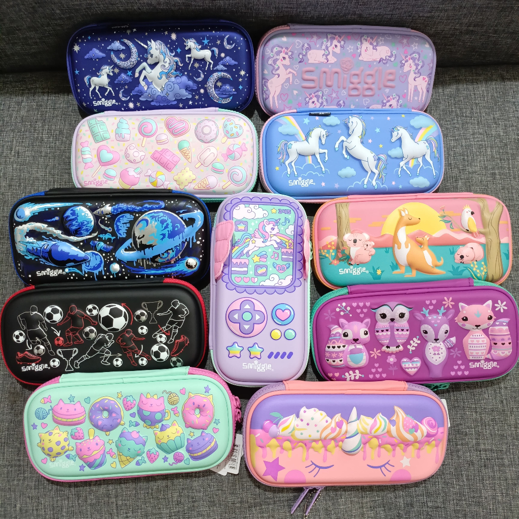 

Smiggle Pecil Box 3D TEMPAT PENSIL PENCIL CASE ANAK ANTI AIR MOTIF