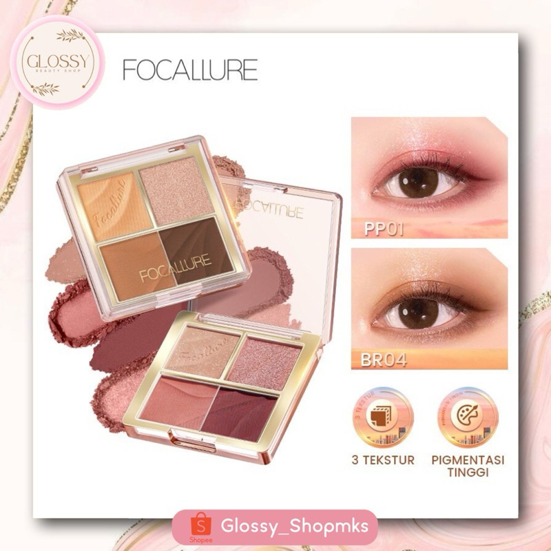 FOCALLURE 4 Pan Eyeshadow Palette - FA314