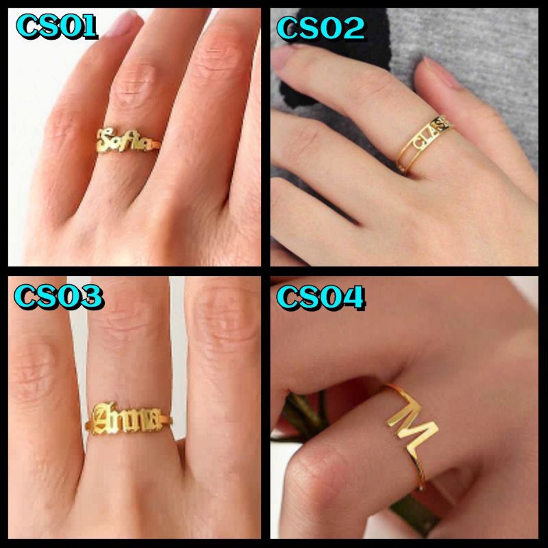 Cincin Nama Sendiri Cincin Ukir Nama Murah Cincin Kekinian Bisa Untuk Kado Ultah Free Request Nama
