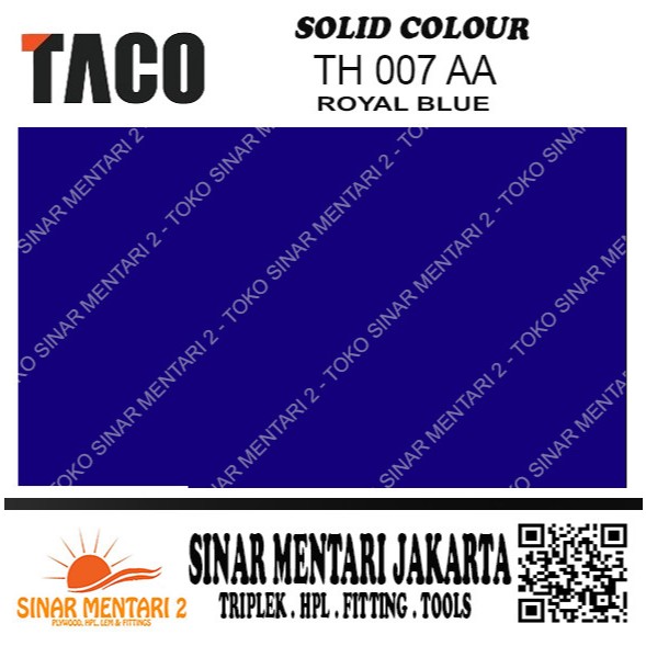 TACO HPL SOLID COLOUR TH 007 AA ROYAL BLUE