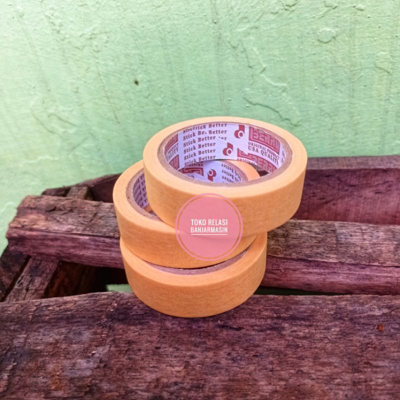 

Isolasi Kertas /tape kertas 17mm panjang 8m per bj