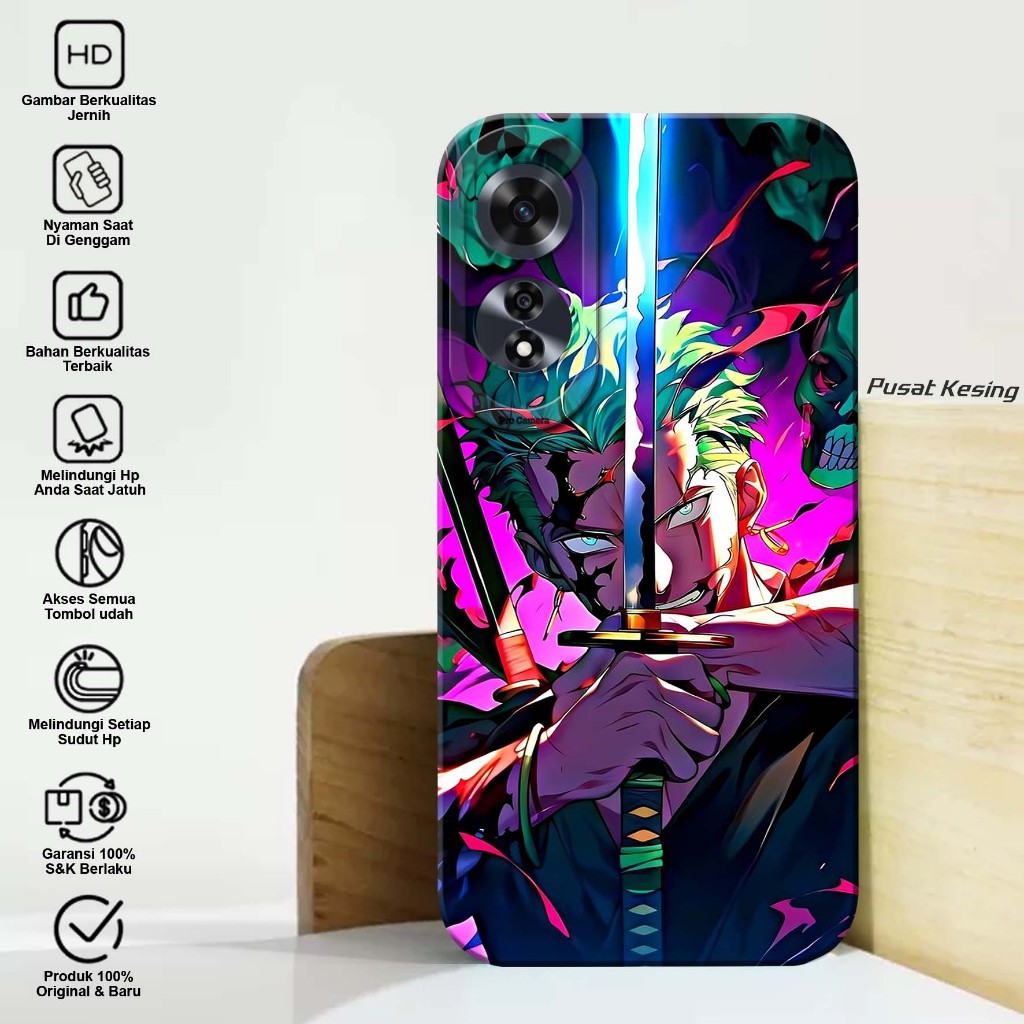 SOFTCASE OPPO A60 Terbaru Motif (ZORO) Case Oppo A60 New - Case Hp - Casing Hp - Casing Oppo - Kesin
