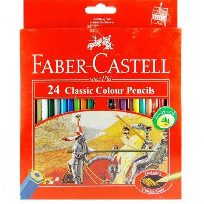 

Pensil Warna Faber Castell 24 Warna Panjang Classic KODE T1R3