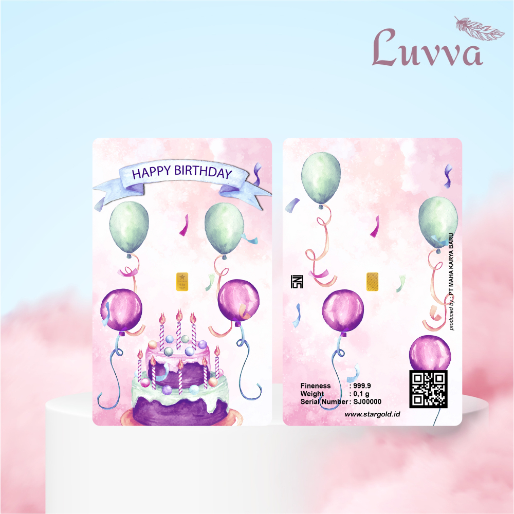 Logam Mulia StarGold BIRTHDAY 03 Series  0.1 Gram dan 0.25 Gram