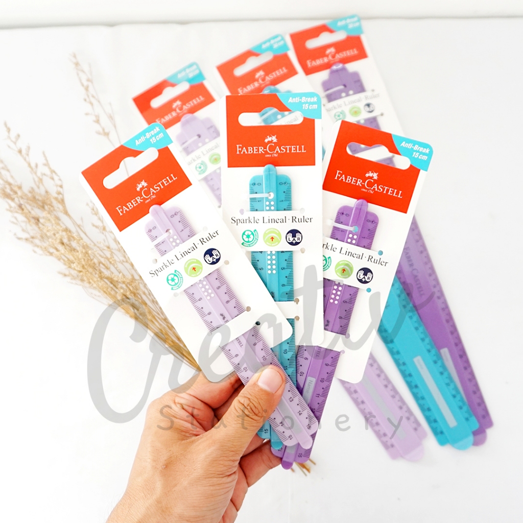 

FABER CASTELL Penggaris Sparkle Break Resistant Ruler 15 30 Cm