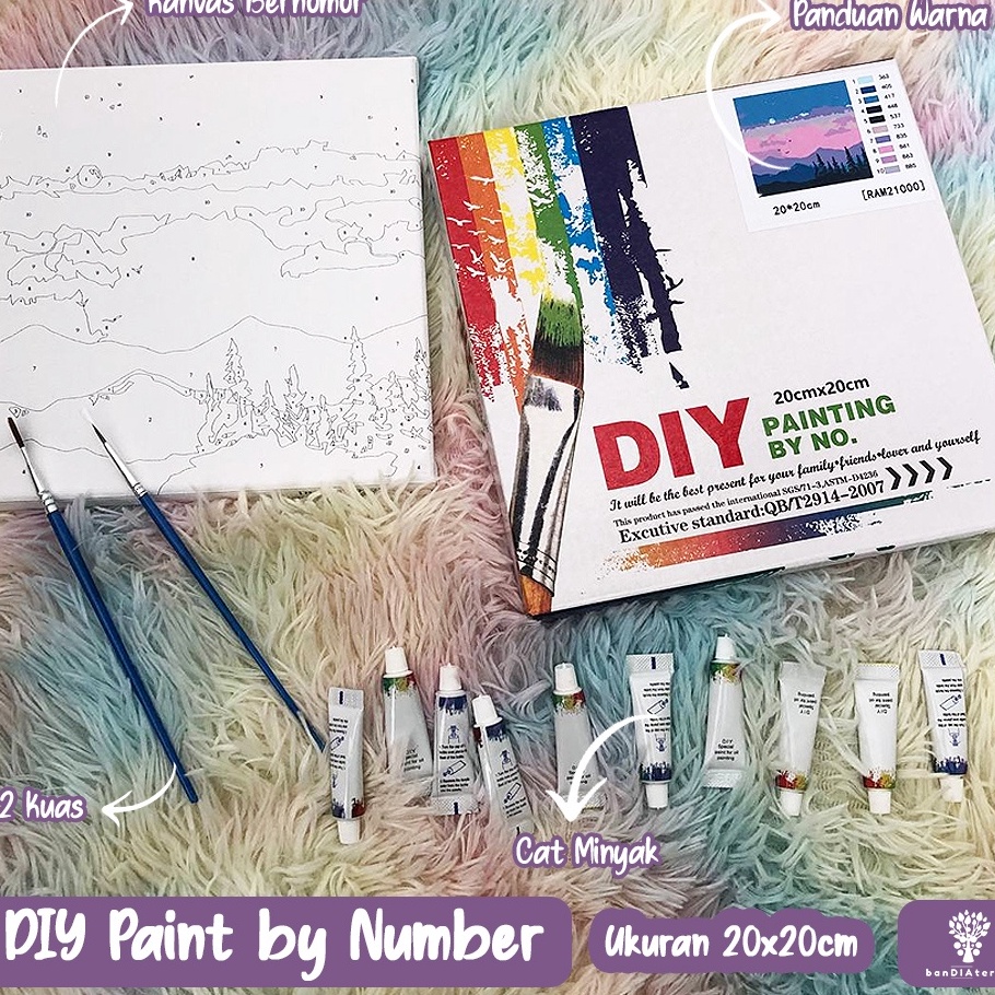 

PROMO Bandiaterra DIY Paint by Number KIT 2 X 2 Painting by Number