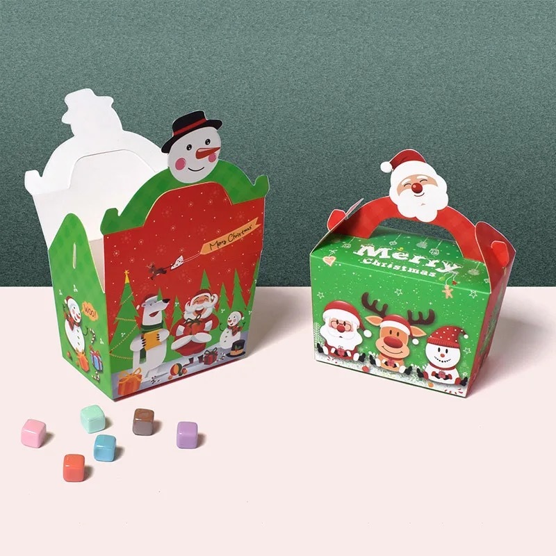 

(CBOX-2) TAS BINGKISAN NATAL UNTUK COOKIES COKLAT PERMEN HADIAH box packaging christmas santa claus merry christmast selamat hari natal box packaging kue