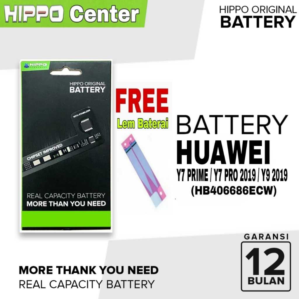 Hippo Baterai Huawei Y7 Prime / Y7 Pro 2019 / Y9 2019 Battery Huawei HB406686ECW