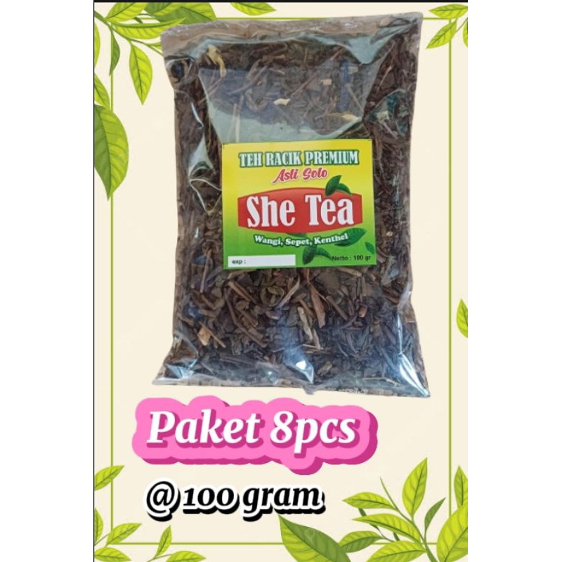 

Teh Racik Premium wangi melati asli solo paket 8pcs @ 100gram ( Wangi,sepet,kental)