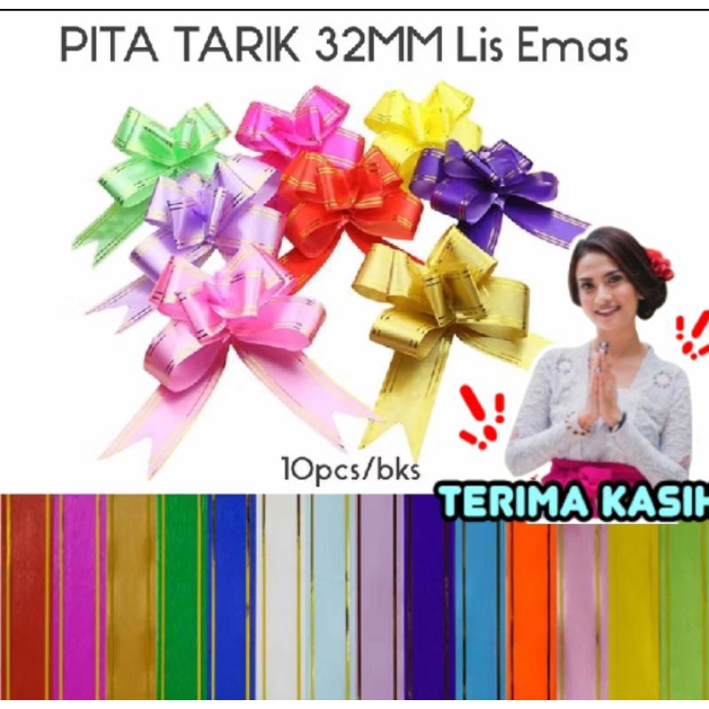 

[Alx] (10 pcs) Pita tarik serut aneka warna