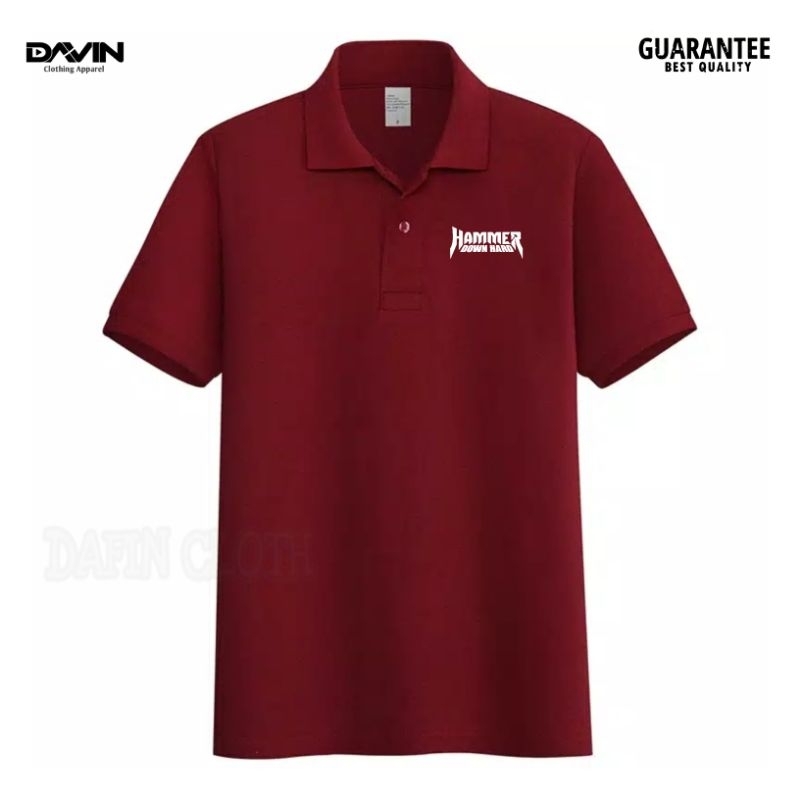 Kaos Kerah Pria Polo shirt Hammer Down Hard