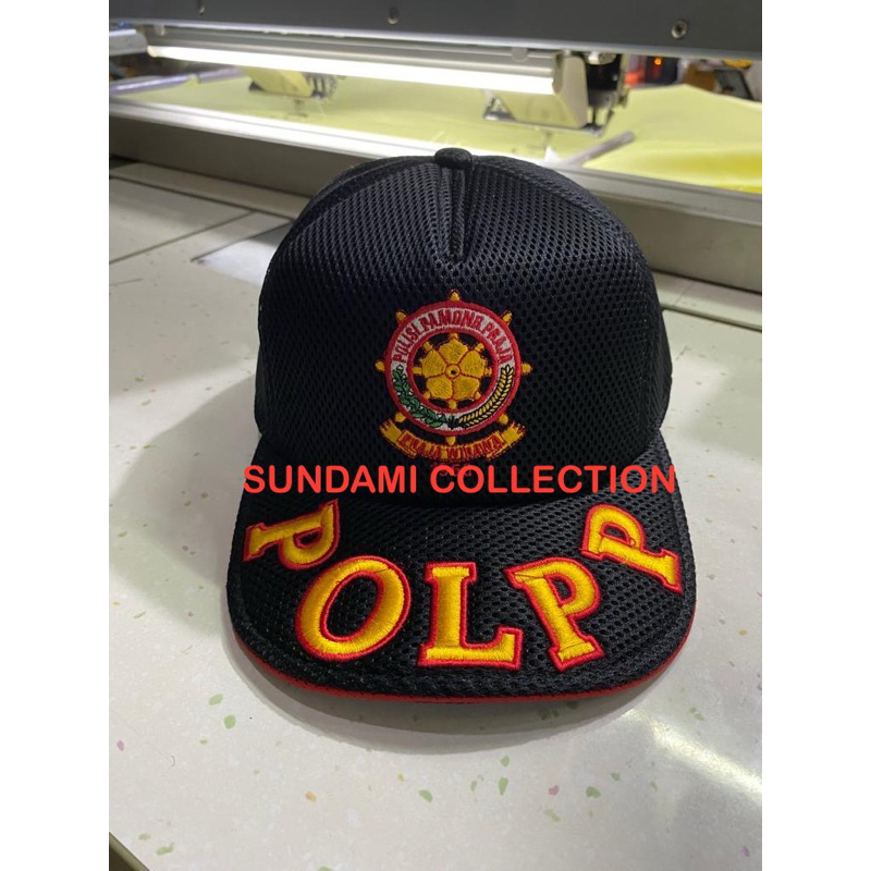 TOPI SATPOL PP LOGO LIS TULISAN WARNA HITAM