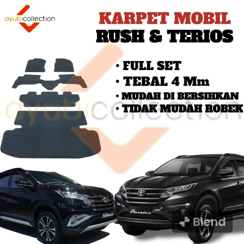 karpet mobil Toyota Rush / Daihatsu Terios matras mobil