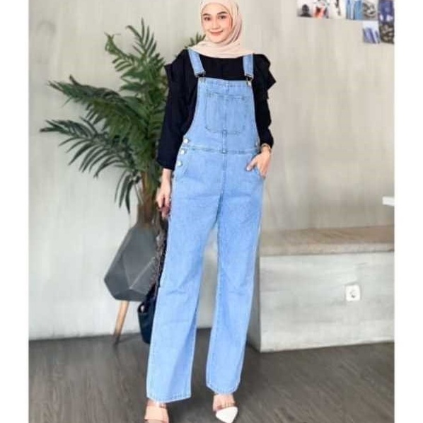 HJ6 Jumpsuit JeansCelana Jeans Wanita KoreaJumpsuit Jeans wanita korea style