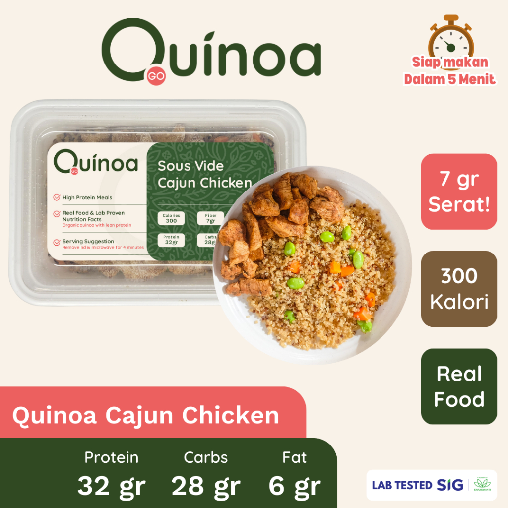 

Fit Meals Quinoa with Cajun Chicken High Protein Low Calorie Superfood Healthy Diet