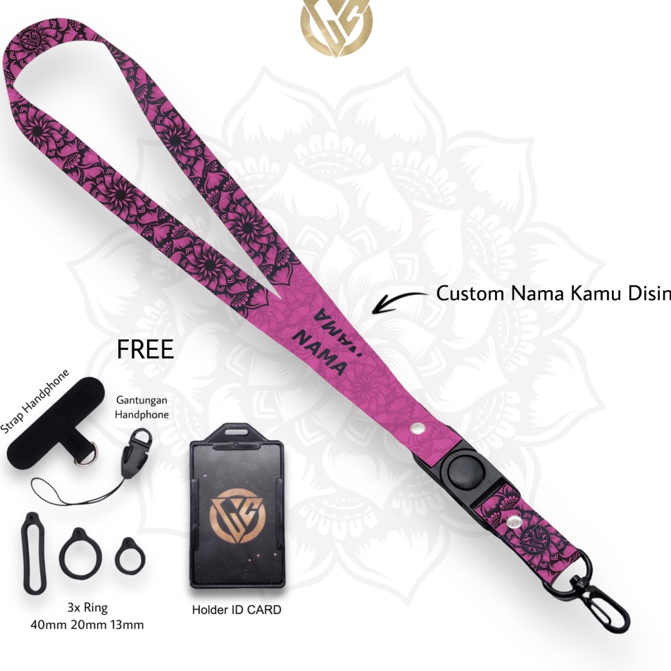 

Masih fresh Lanyard Craft Custom Nama Flower Series V2 Various Size