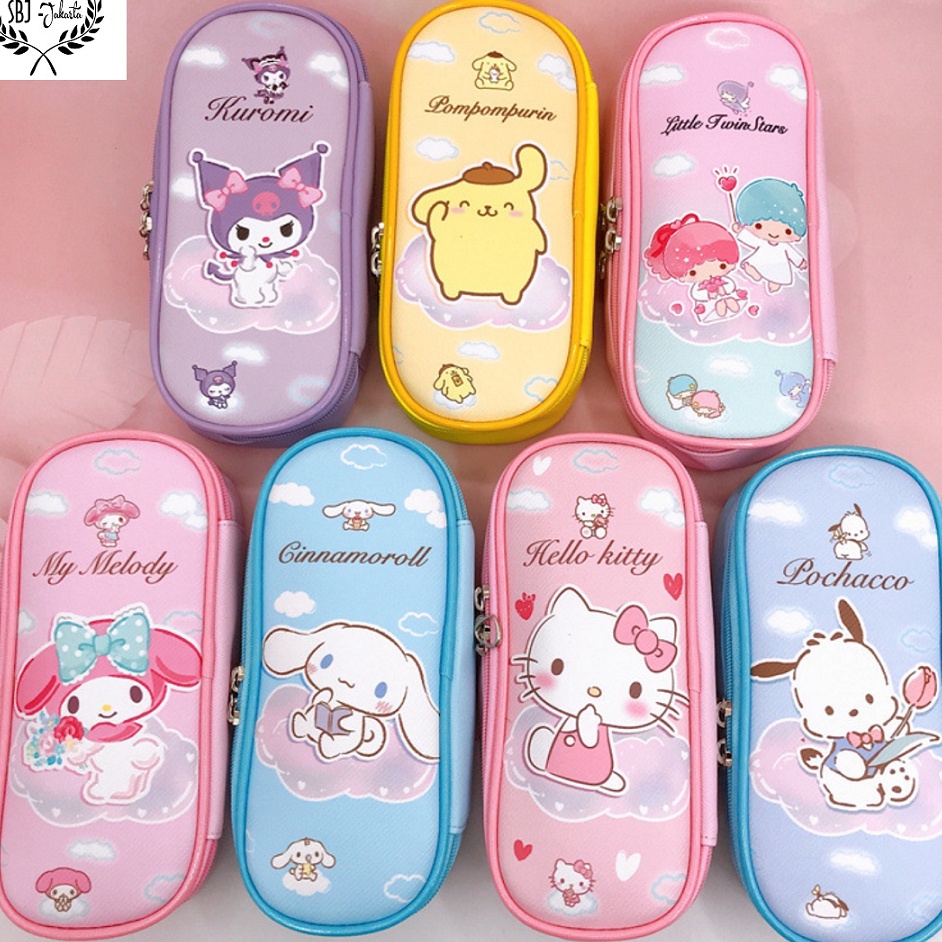 

Promo Sekarang Tempat Pensil Kotak Pensil karakter Sanrio kuromi melody cinnamoroll bahan TPU leather waterproof