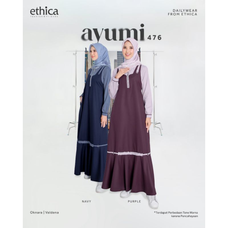 Gamis Terbaru Ethica Ayumi 476 Model Cantik Ala.Korea