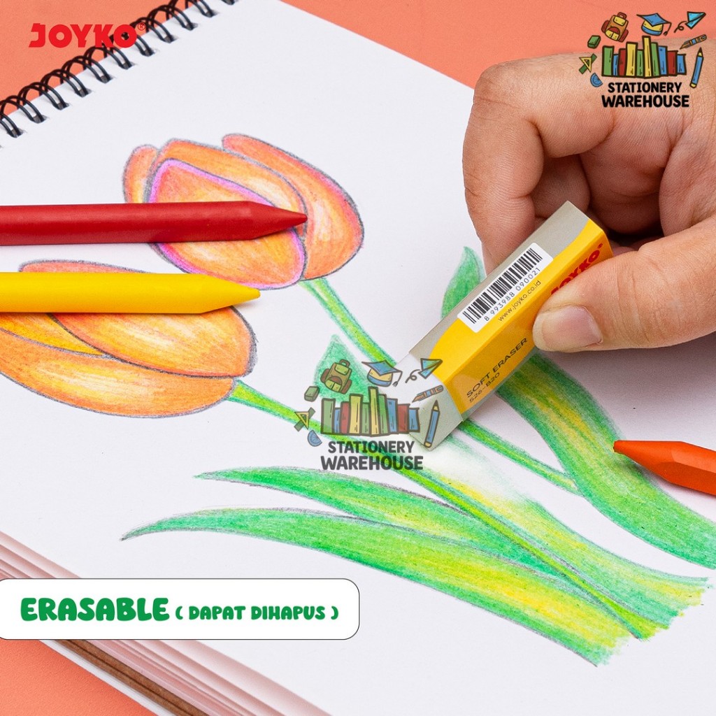 

YUH Krayon Bersih Clean Crayon Erasable Joyko 12 dan 24 Warna CLCR-AB-12 CLCR-AC-24
