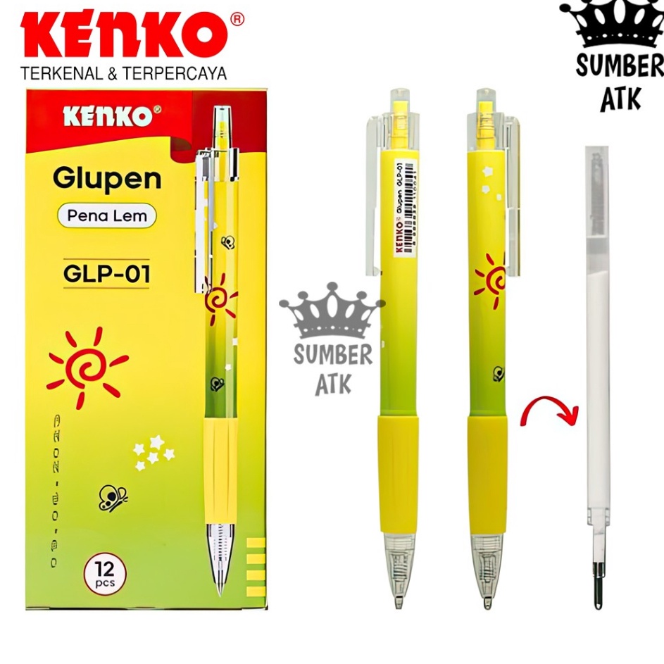 

Cuma Sehari KENKO GLUE PEN GLUPEN GLP1 Retractable PENA LEM CAIR PENA ISI LEM lem kertas pulpen cair DIY craft