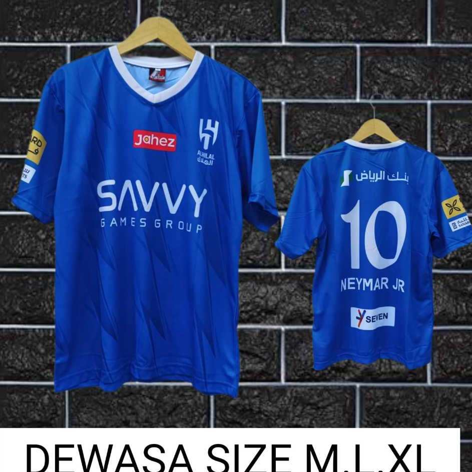 Garansi 1  jersey al hilal dewasabaju al hilal neymar dewasa
