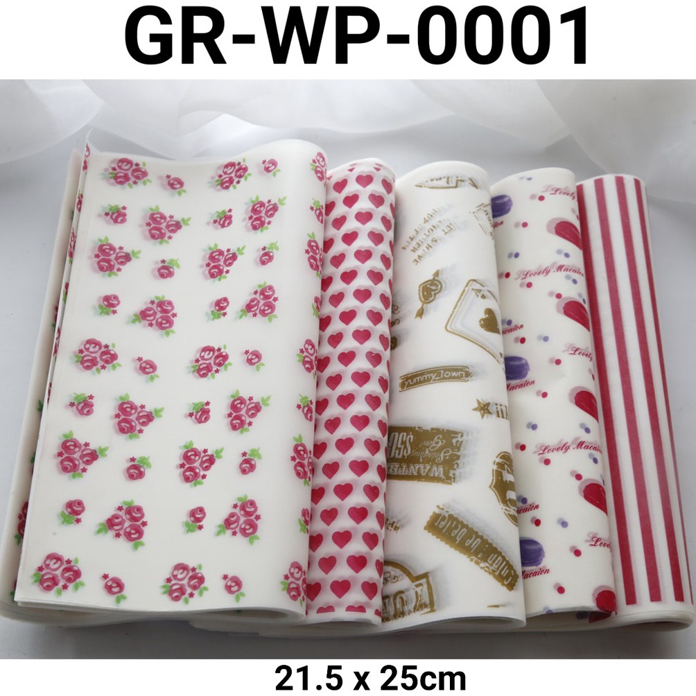 

TREND GRWP1 Bread loaf food wrapping wax paper kertas burger nasi yamama baking