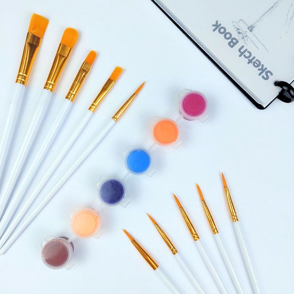 

BIG SALE AJ KUAS SET ISI 1 PCS SOFT BRUSH NYLON ACRYLIC WATERCOLOR