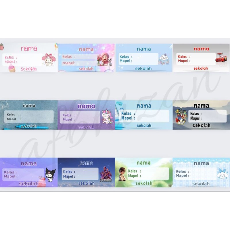 

STIKER MAPEL KARAKTER LUCU